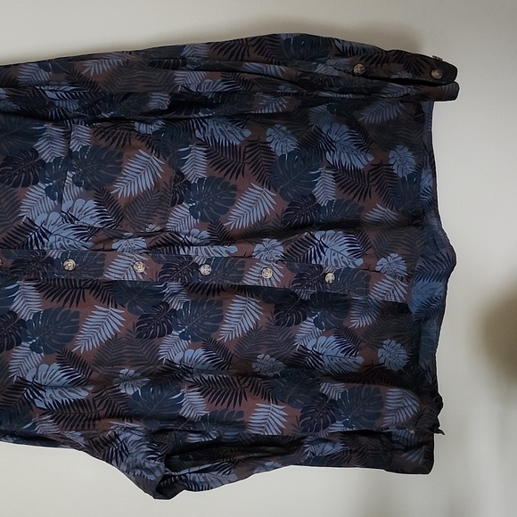 Duluth Trading Co Palm Leaf Print Long Sleeve Button Down Shirt. Tropical. - Picture 3 of 8